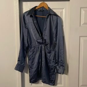 Blue grey mini dress Zara